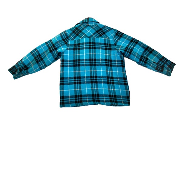 Knuckleheads Blue Plaid Button Down Jacket 7Y - Picture 4 of 8
